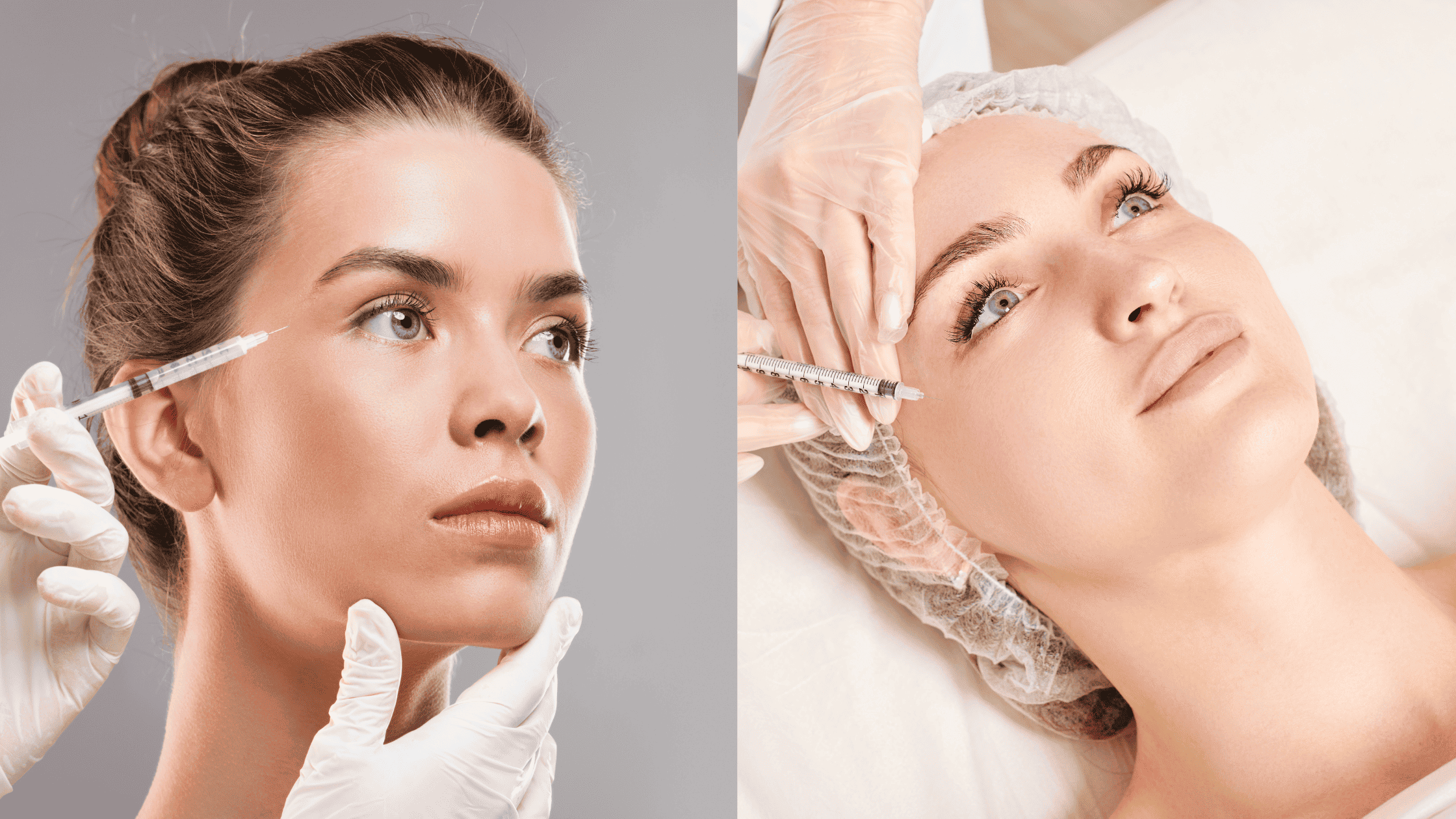 Women receiving cosmetic injections in spa setting.