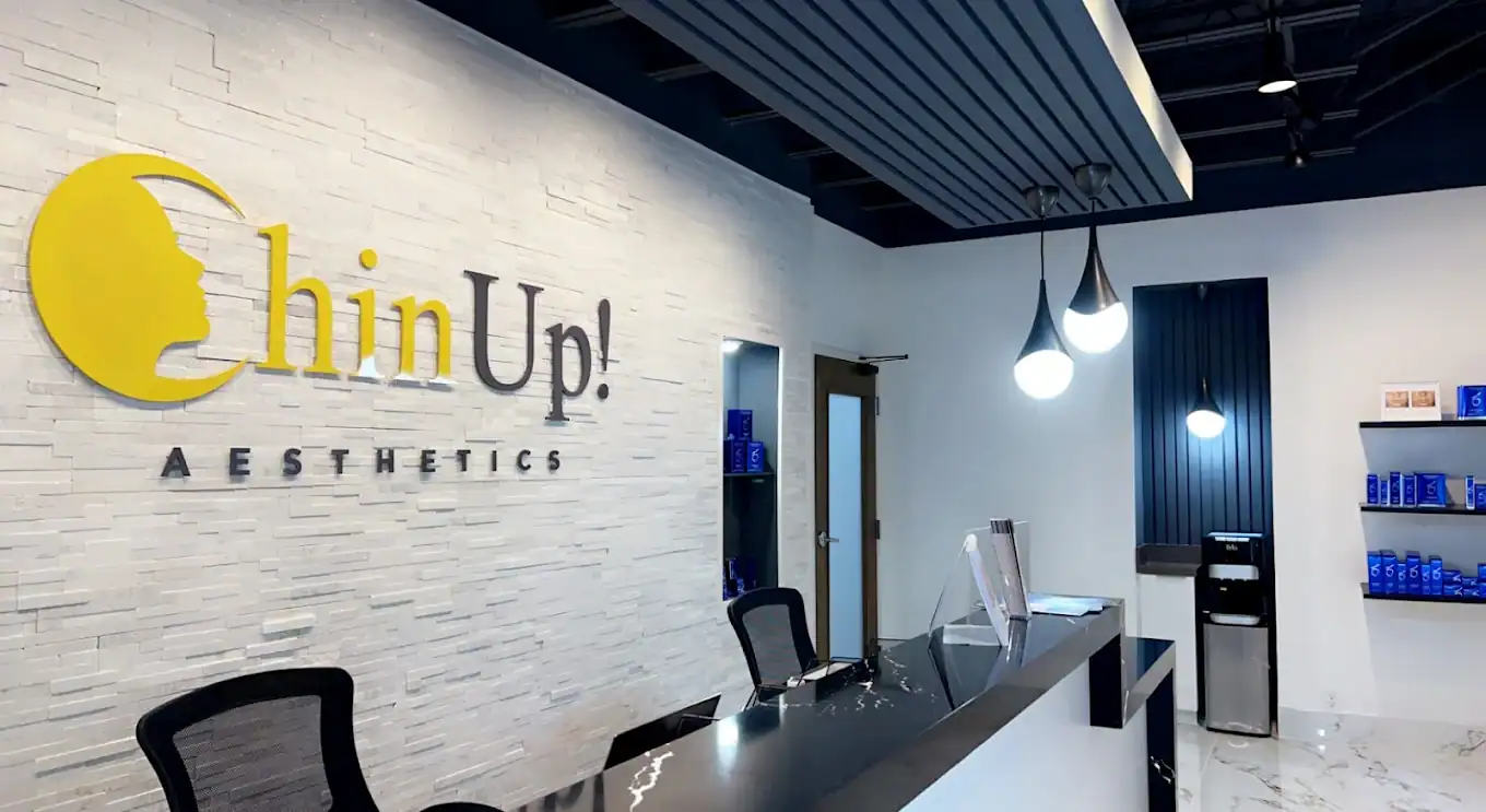 Modern aesthetics clinic reception interior