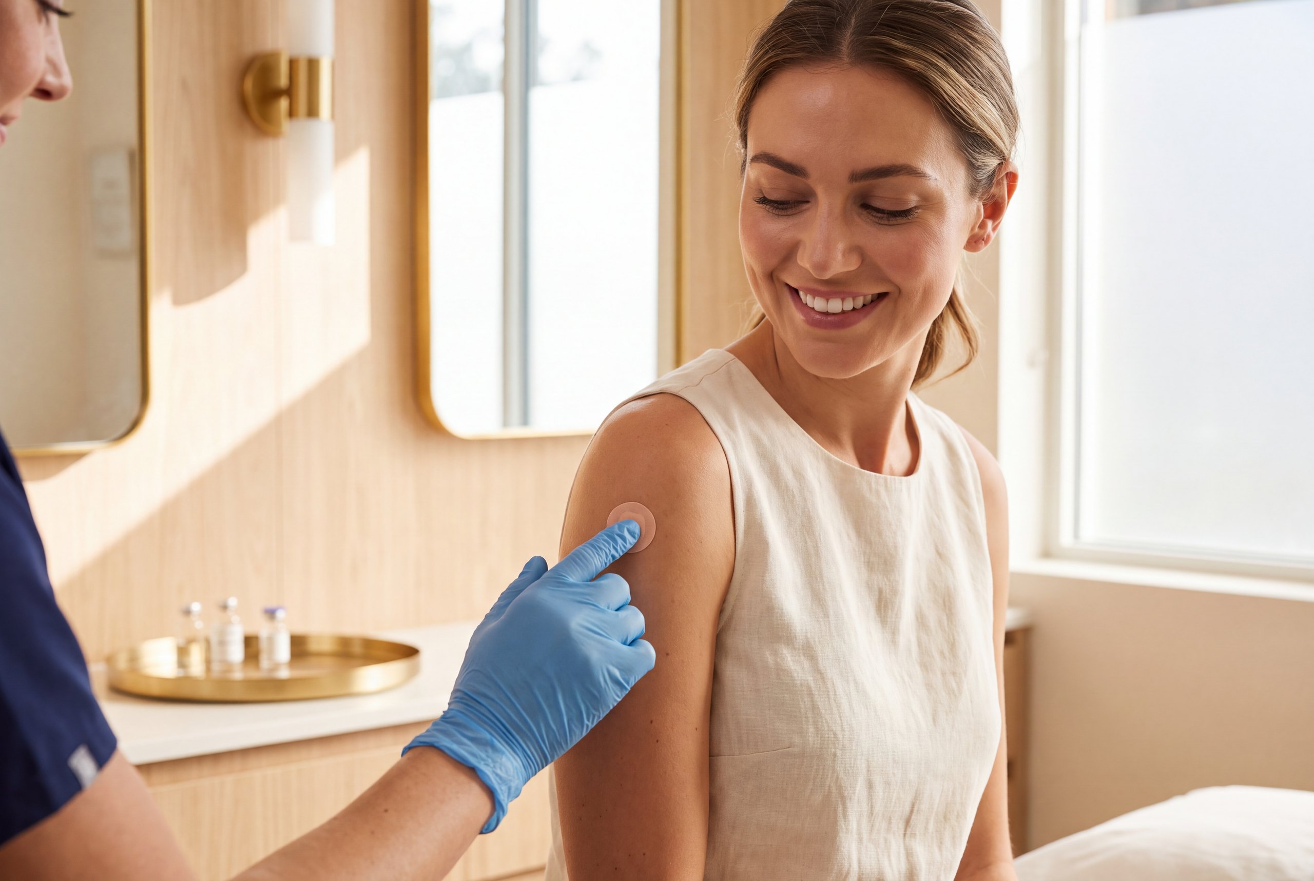 A provider preparing a vitamin shot