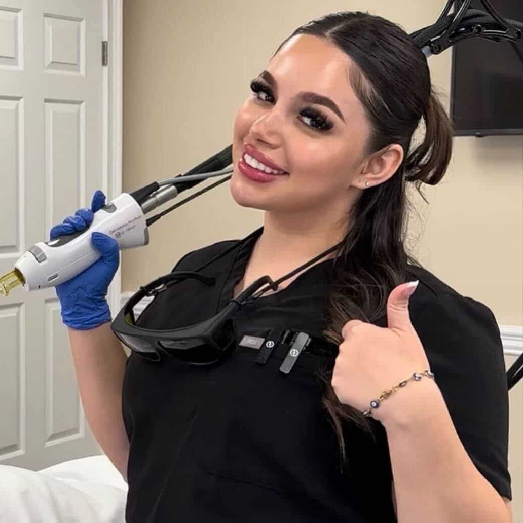 chin-up-staff laser hair removal experts